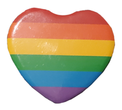 heart-shaped rainbow pin