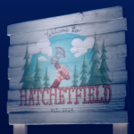 hatchetfield wooden sign