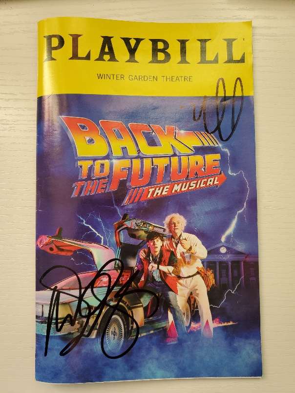 playbill for back to the future the musical on broadway