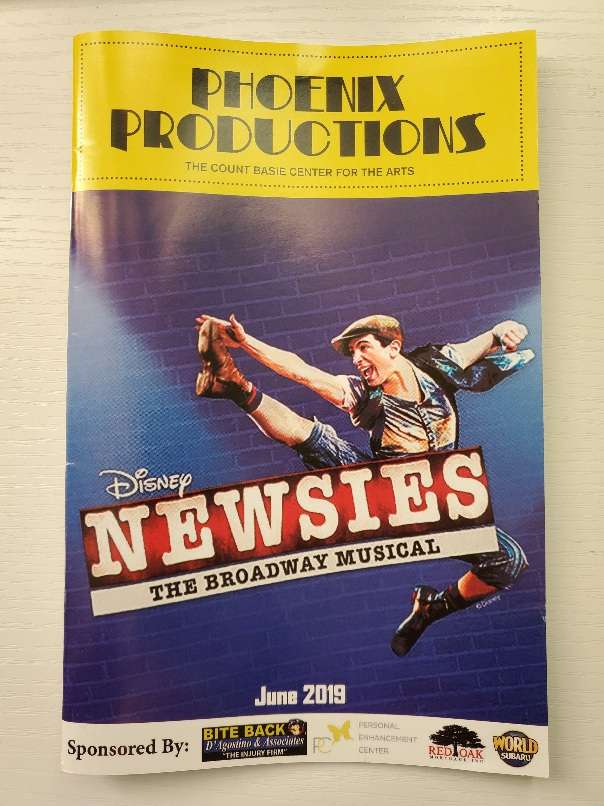 playbill for phoenix productions' newsies